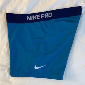 Nike Pro Turquoise 3” Spandex Shorts